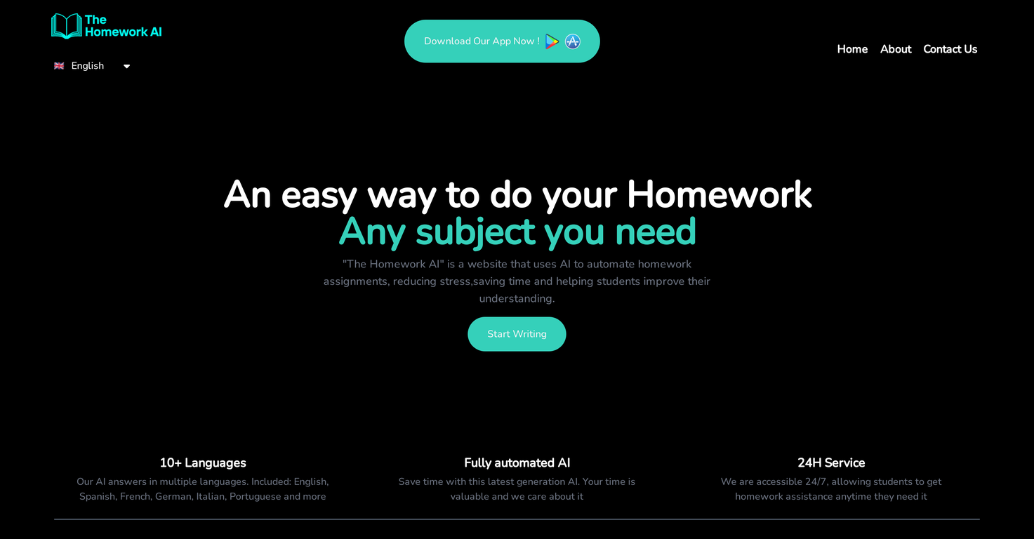 TheHomeworkAI screenshot