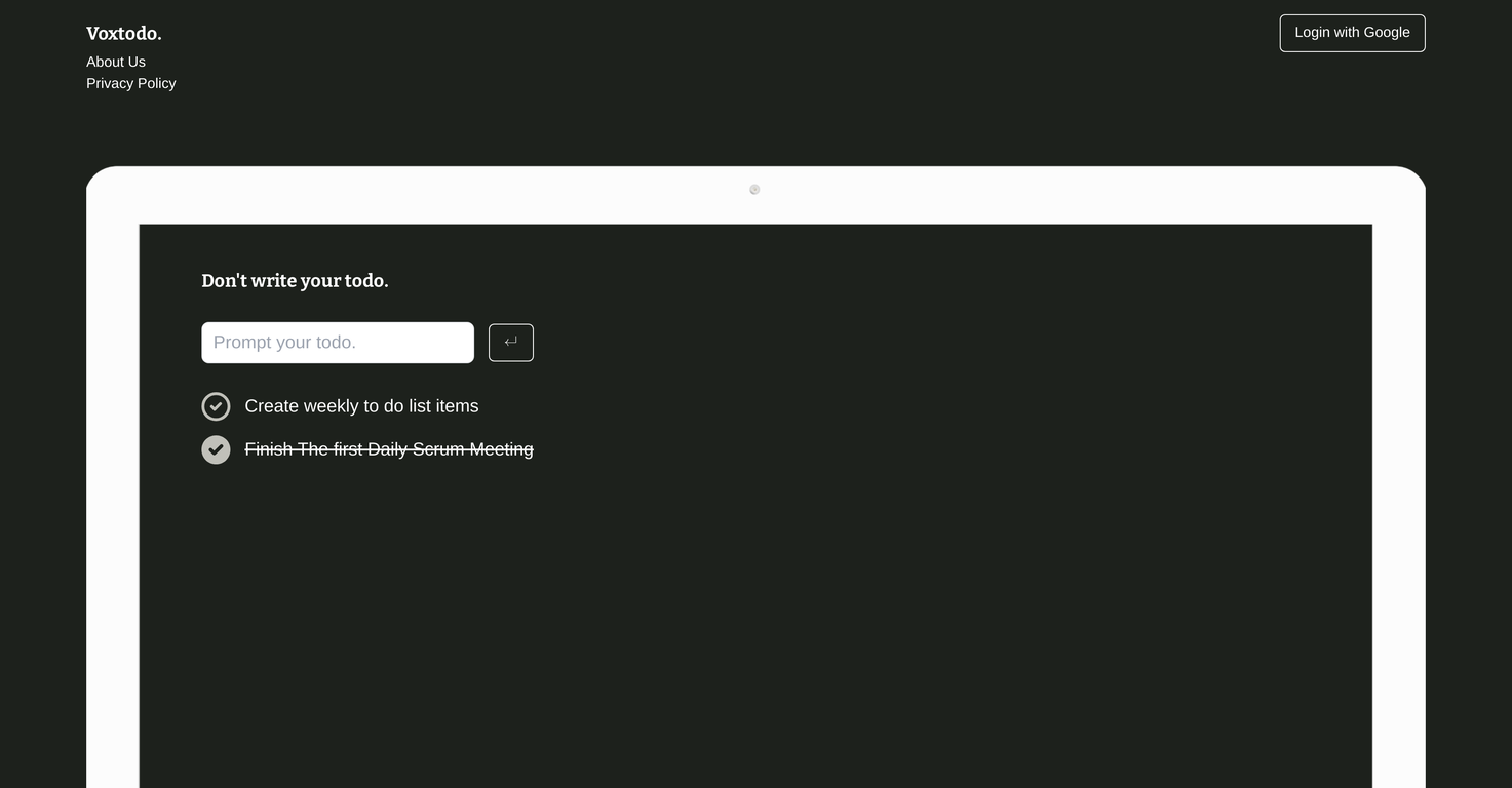 Voxtodo screenshot