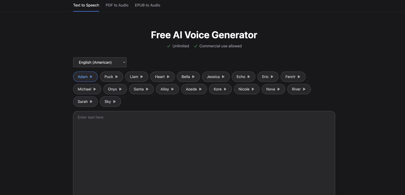 Voice-Generator.com screenshot