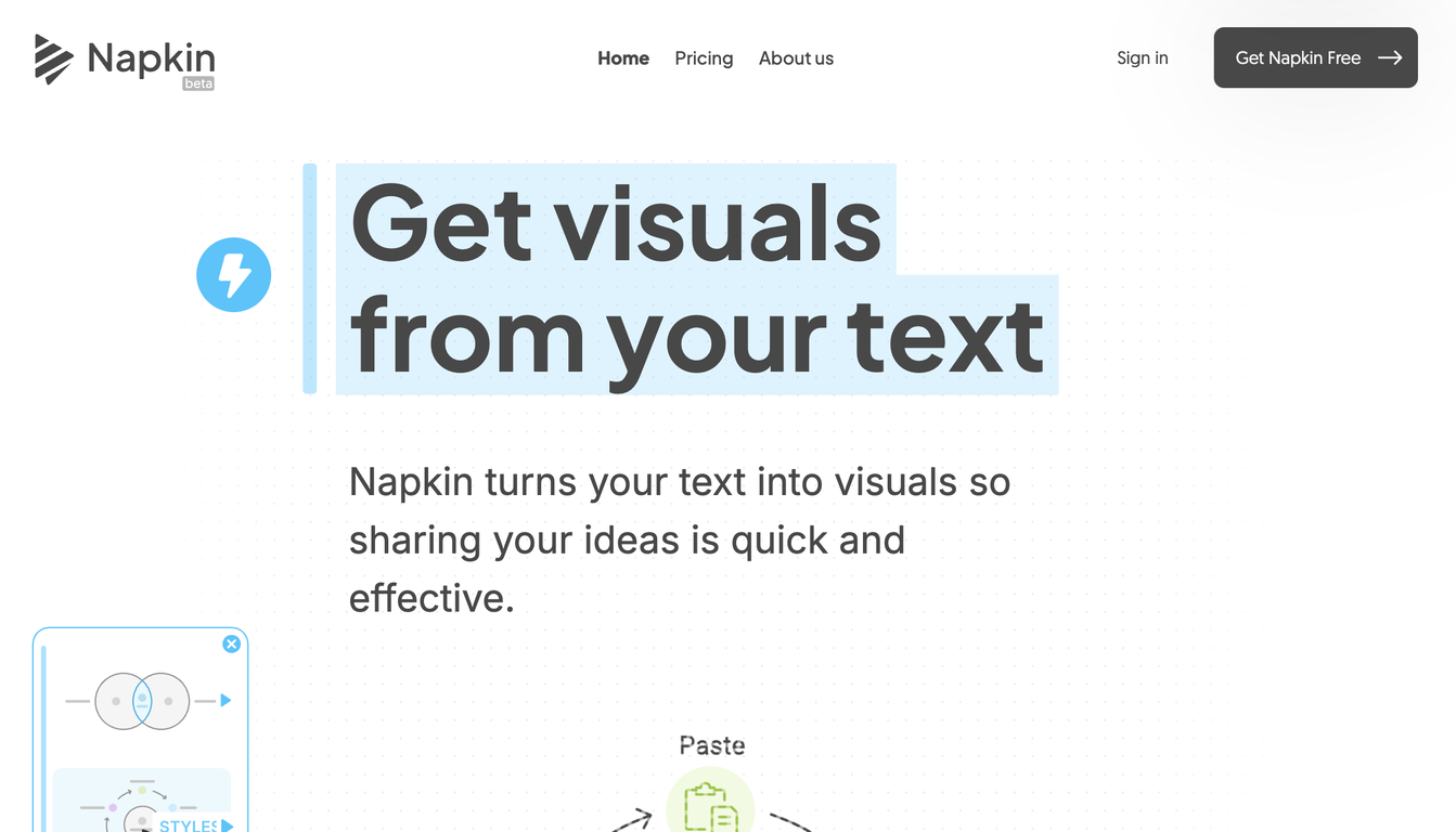 Napkin screenshot