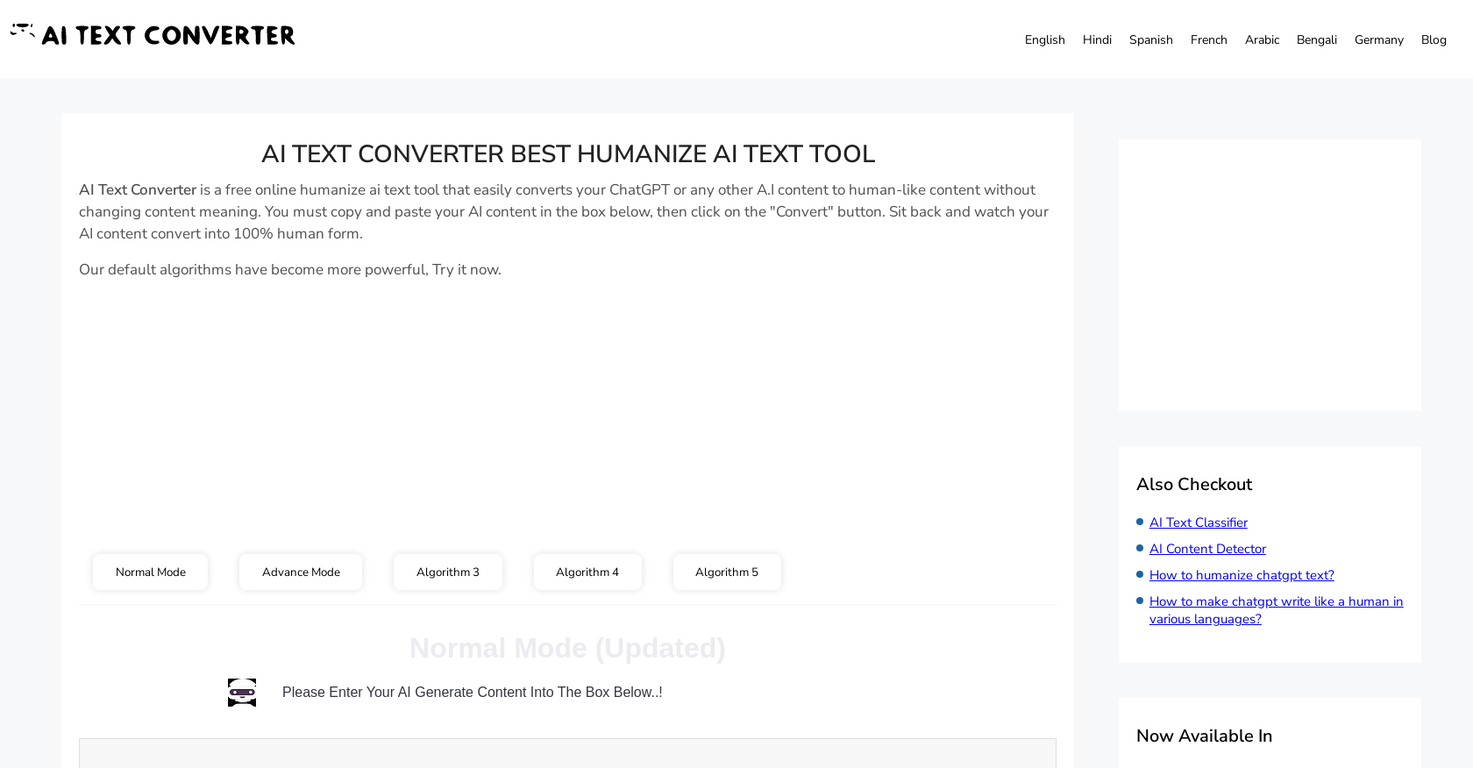 AI Text Converter screenshot