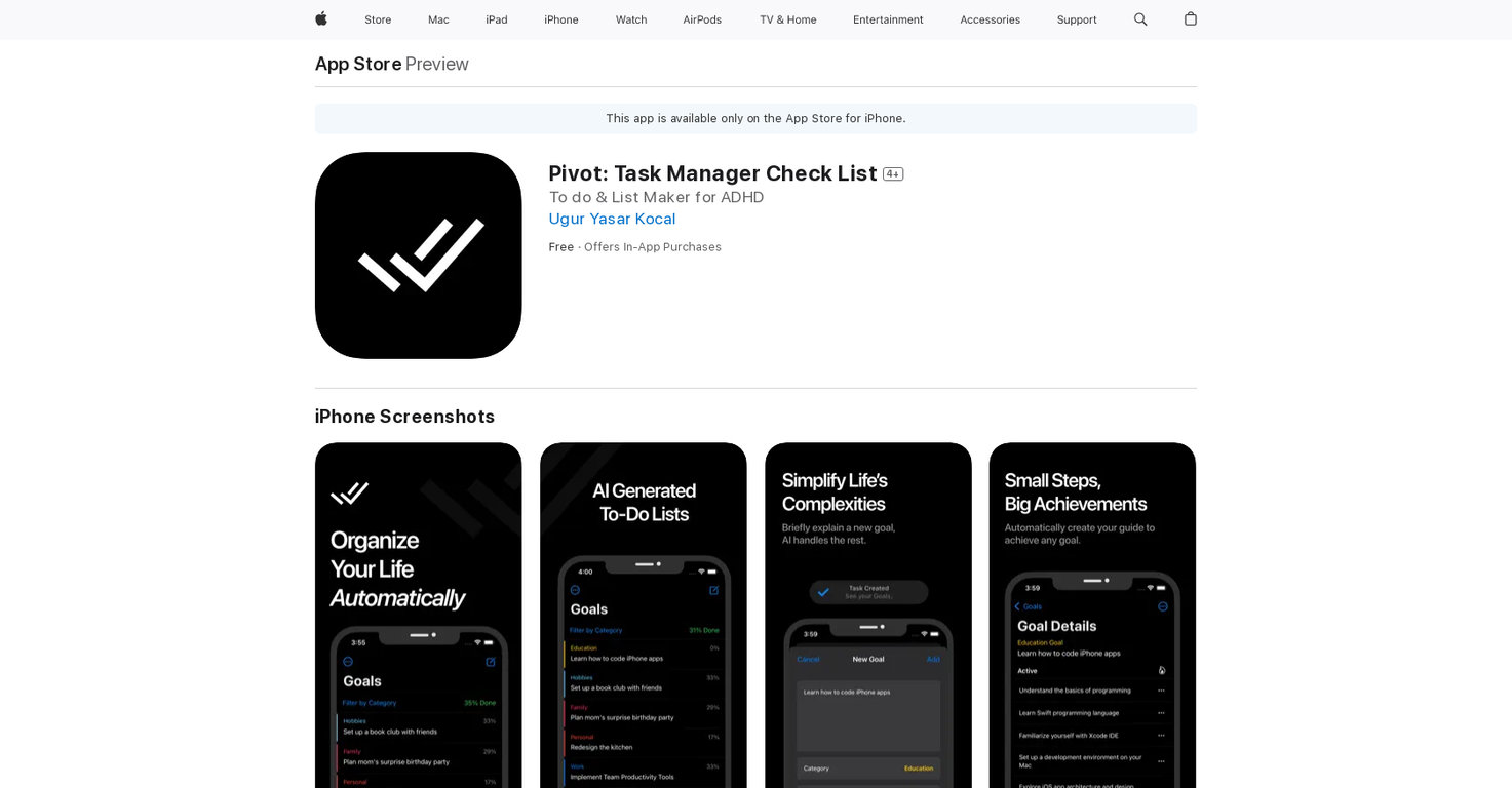 Pivot screenshot