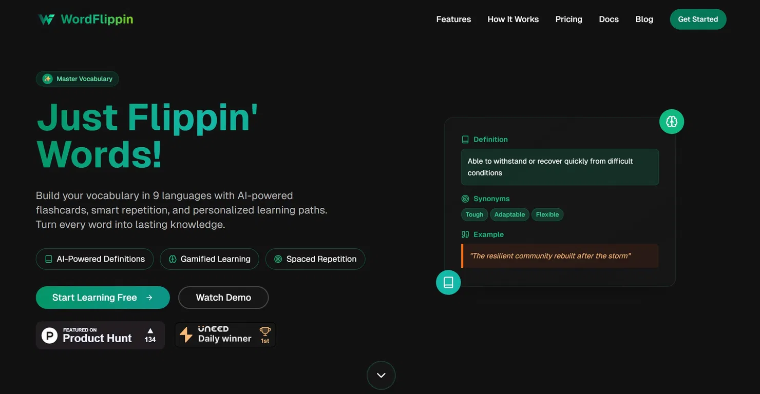 WordFlippin screenshot
