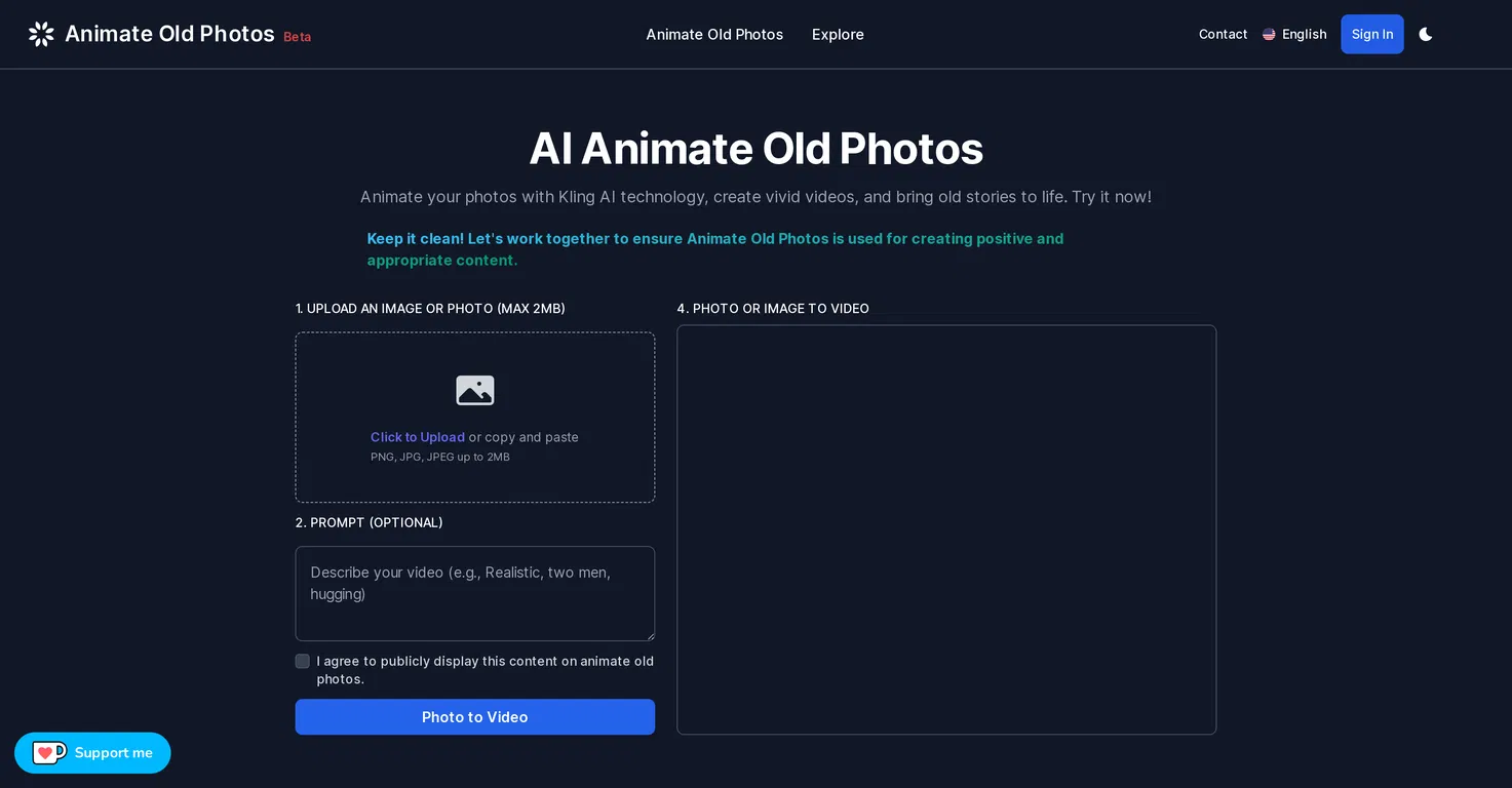 Animate Old Photos screenshot
