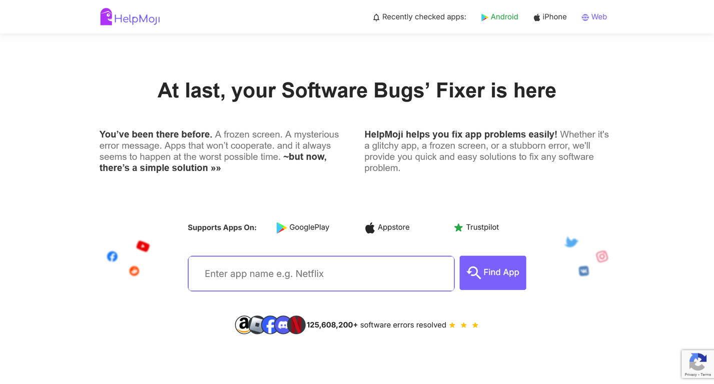 HelpMoji screenshot