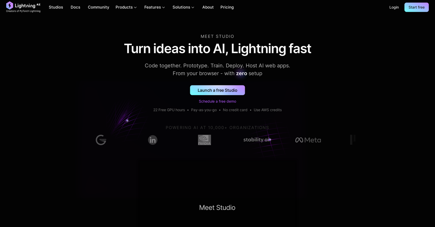Lightning AI screenshot