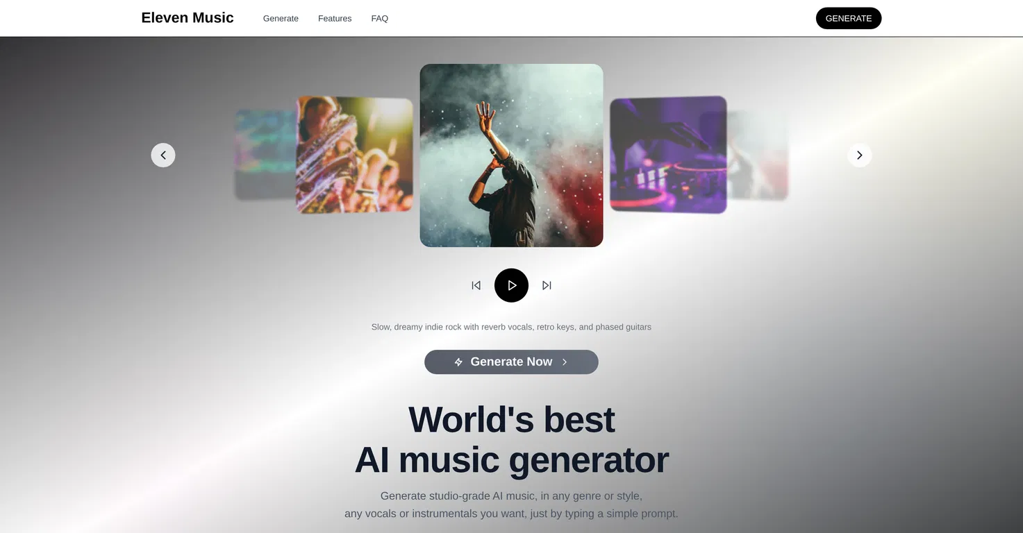 Eleven Music screenshot